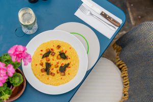 A7R09825 2.0 - 2023 - Gees Restaurant & Bar - Oxford - High Res - Express Lunch Autumn Secret Garden Butternut Squash Chilli Sage Risotto - Web Feature