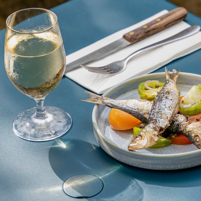 A7R09968 2.0-2 - 2023 - Gees Restaurant & Bar - Oxford - High Res - Express Lunch Autumn Secret Garden Sardines Shallots Olives Capers Cropped - Web Feature